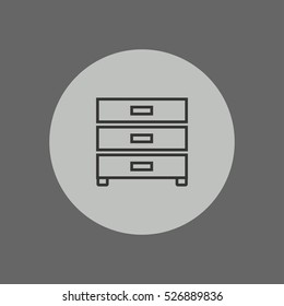 nightstand outline icon, can be used for web and mobile design