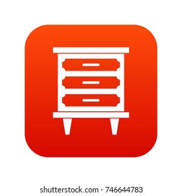 Nightstand in simple style isolated on white background vector illustration