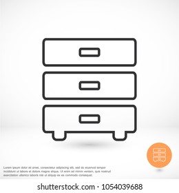 Nightstand Vector icon