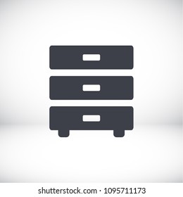 Nightstand Vector icon