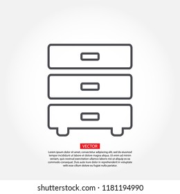 Nightstand Vector icon