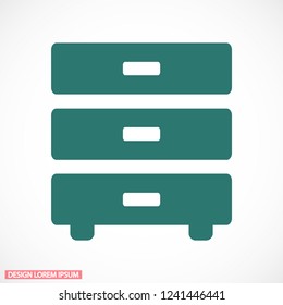 Nightstand Vector icon