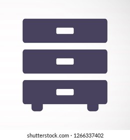 Nightstand Vector icon