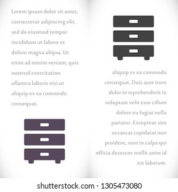 Nightstand Vector icon