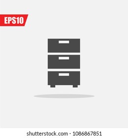nightstand vector icon cabinet eps10