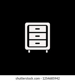 Nightstand vector icon. flat Nightstand design. Nightstand illustration for graphic 
