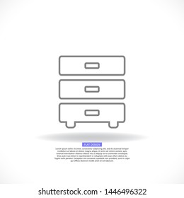 Nightstand Vector icon. Illustration design