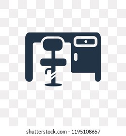Nightstand vector icon isolated on transparent background, Nightstand transparency concept can be used web and mobile