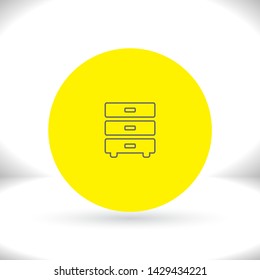 Nightstand Vector icon . Lorem Ipsum Illustration design