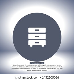 Nightstand Vector icon . Lorem Ipsum Illustration design