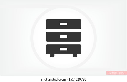 Nightstand Vector icon . Lorem Ipsum Illustration design