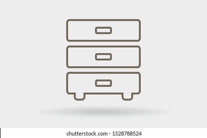 Nightstand Vector icon . Lorem Ipsum Illustration design