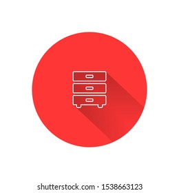 Nightstand Vector icon . Lorem Ipsum Illustration design