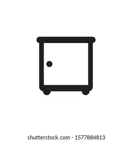nightstand vector icon on white background