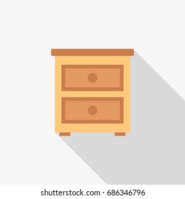 nightstand vector icon on white background