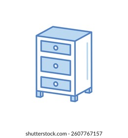 Nightstand vector icon stock illustration