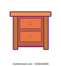 nightstand vector illustration