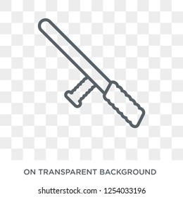 Nightstick icon. Trendy flat vector Nightstick icon on transparent background from law and justice collection. High quality filled Nightstick symbol use for web and mobile