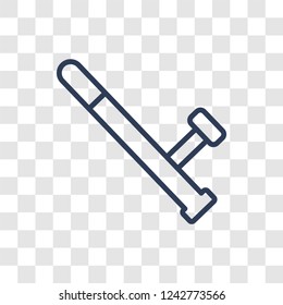 Nightstick icon. Trendy linear Nightstick logo concept on transparent background from law and justice collection