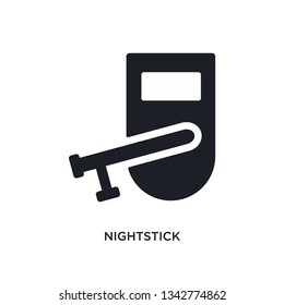 nightstick isolated icon. simple element illustration from political concept icons. nightstick editable logo sign symbol design on white background. can be use for web and mobile