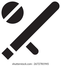 Nightstick Modern Vector Icon - Minimal Illustration Symbol Template für Web Mobile App UI Design