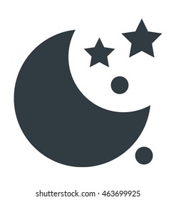 Nighttime Colored Vector Icon