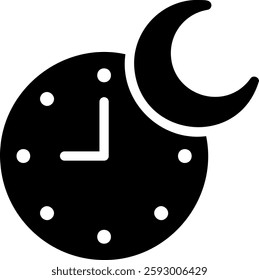 nighttime glyph icon illustration vector