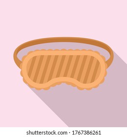 Nighttime mask icon. Flat illustration of nighttime mask vector icon for web design