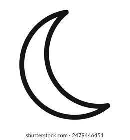 Nighttime Moon Icon Perfect for Astronomy and Sleep Themes
