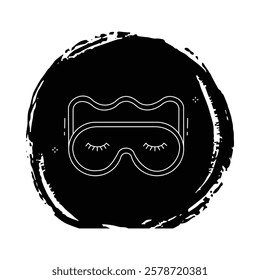 Nighttime Rest Sleeping Mask Vector Icon Design