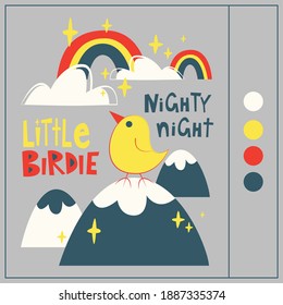 Nighty Night to Little Birdie in the mountain.