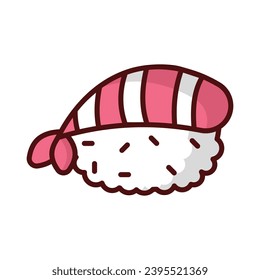 Icono nigiri aísla la ilustración del material del vector de fondo blanco.