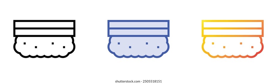 nigiri icon. Linear, Blue Fill and Gradient Style Design Isolated On White Background