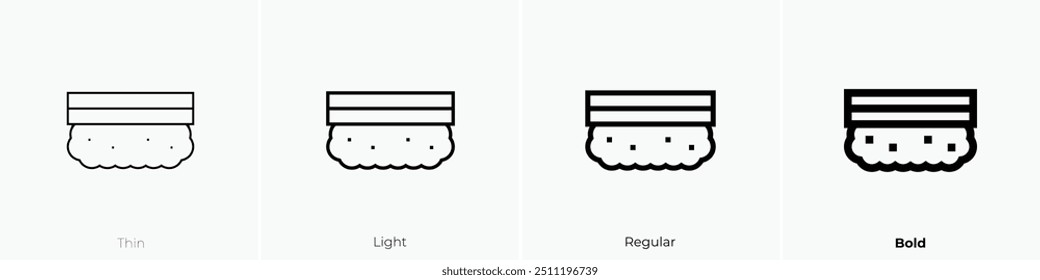 nigiri icon. Thin, Light Regular And Bold style design isolated on white background