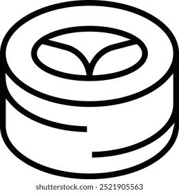 nigiri icon. Thin linear style design isolated on white background