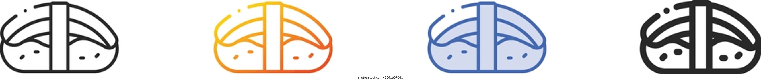 nigiri icon.Thin Linear, Gradient, Blue Stroke and bold Style Design Isolated On White Background