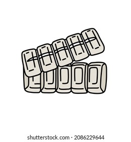 nigiri rice mold doodle icon, vector illustration