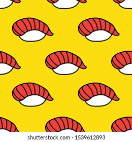nigiri seamless doodle pattern, vector illustration