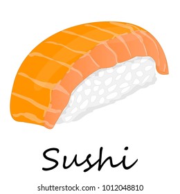 Nigiri Sushi illustration on a white background isolated