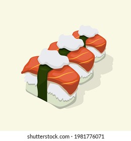 
Nigiri Sushi vector. Japanese foo