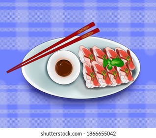 Nigiri usually consists of fresh fish or other seafood arranged neatly on top of rice that has been shaped like small balls. These seafood can include salmon, tuna, squid, eel, or octopus.