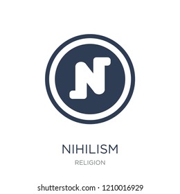 nihilism icon. Trendy flat vector nihilism icon on white background from Religion collection, vector illustration can be use for web and mobile, eps10