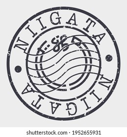 Niigata, Japan Stamp Postal. Silhouette Seal. Flag Passport Round Design. Vector Icon. Design Retro Travel. National Symbol.