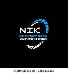 NIK letter logo vector design, NIK simple and modern logo. NIK luxurious alphabet design  