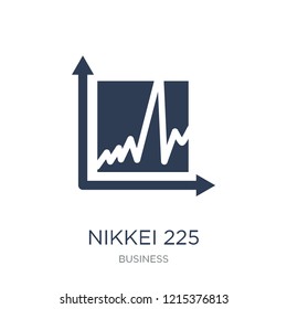 Nikkei 225 icon. Trendy flat vector Nikkei 225 icon on white background from Business collection, vector illustration can be use for web and mobile, eps10