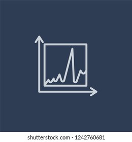 Nikkei 225 icon. Trendy flat vector line Nikkei 225 icon on dark blue background from Business  collection. 