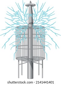 Concepto de inventor de Nikola Tesla con ilustración de la bobina de Tesla