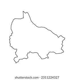 Niksic Municipality map, administrative subdivision of Montenegro. Vector illustration.