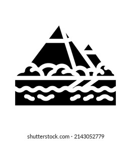 nile river glyph icon vector. nile river sign. isolated contour symbol black illustration
