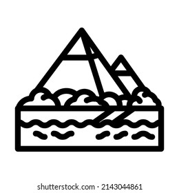nile river line icon vector. nile river sign. isolated contour symbol black illustration